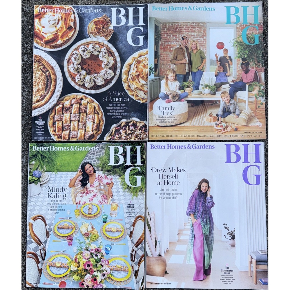 Better Homes & Gardens Magazines June,September, November, and April 2023